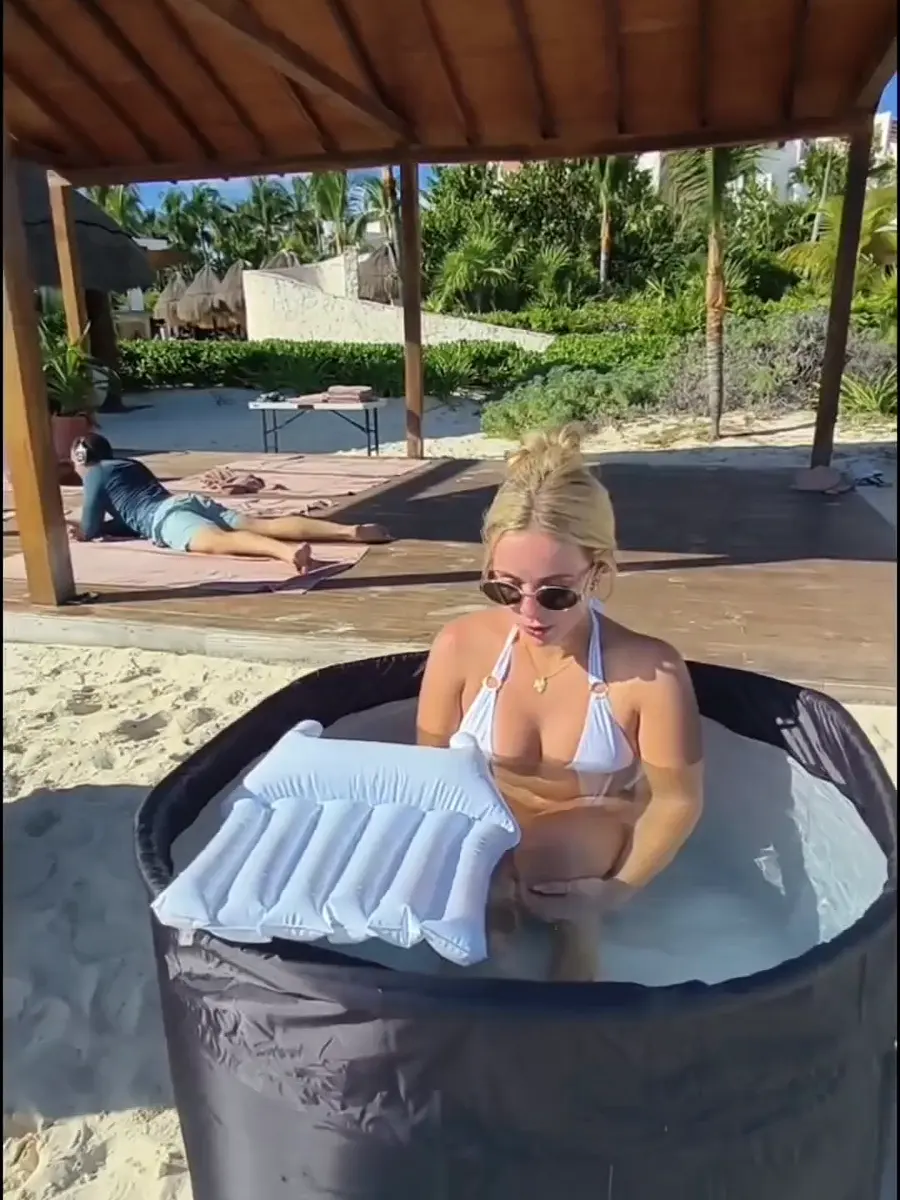 Baño de hielo con respiración guiada