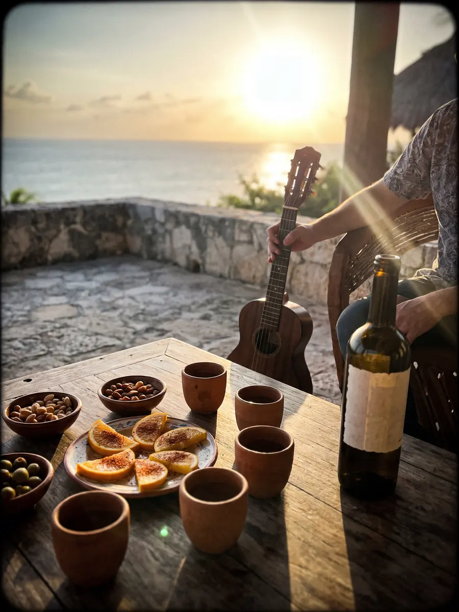 Atardecer maya con mezcal y música en vivo